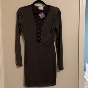 Dark olive dress